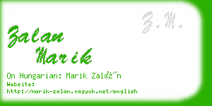 zalan marik business card